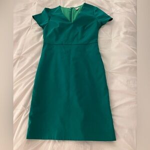 J crew green fitted dress size 8